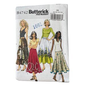 Butterick B4742 Misses Fast & Easy Skirt Sewing Pattern 8-10-12-14 Classic UNCUT